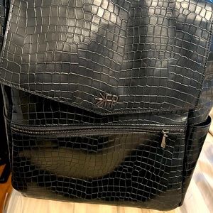 Freshly picked classic diaper bag in ebony croc